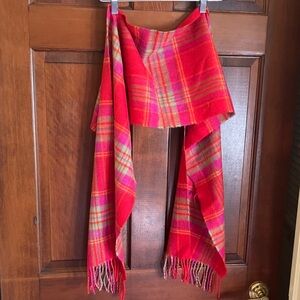 Plaid Red and Pink scarf by John Hanley
